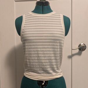 Lululemon Meet Halfway Striped Sheer Tank With Twist